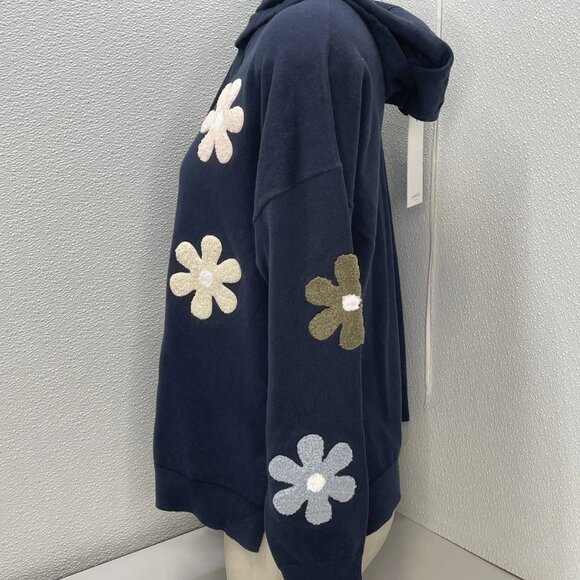 J. Society Women’s Floral Pullover Hoodie – Navy – Size XL - Picture 3 of 8